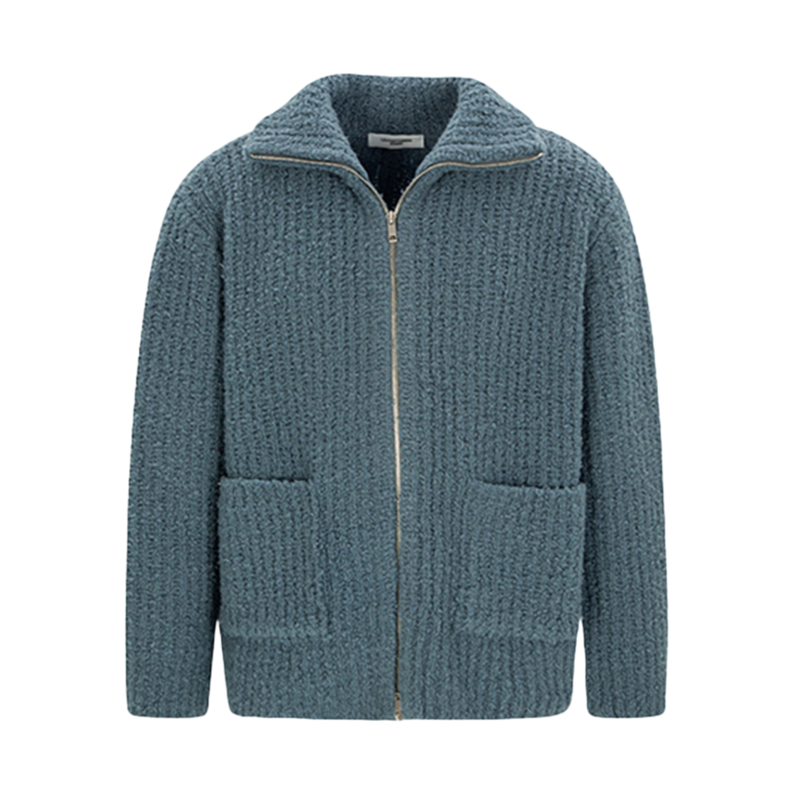 LH2479KN006EBL Le17Septembre Front Pocket Wool Two-Way Zip Cardigan Blue