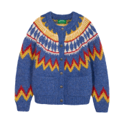 Greenbutter Color Way Nordic Cardigan Denim Blue