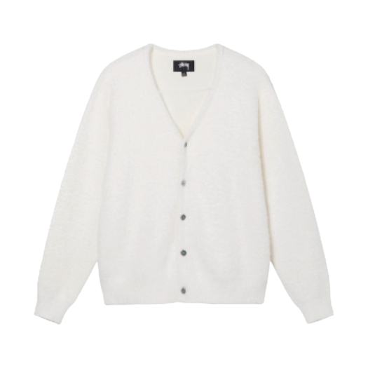 STUSSY Shaggy Cardigan ホワイト Stussy Shaggy Cardigan white XL