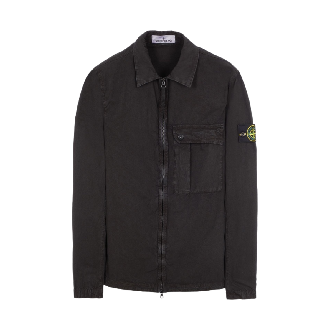 스톤 아일랜드 119WN 올드 트리트먼트 가먼트 다이드 오버셔츠 블랙 - 24SS(Stone Island 119WN Old Treatment Garment Dyed Overshirt Black - 24SS)