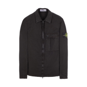 Stone Island 119WN Old Treatment Garment Dyed Overshirt Black - 24SS