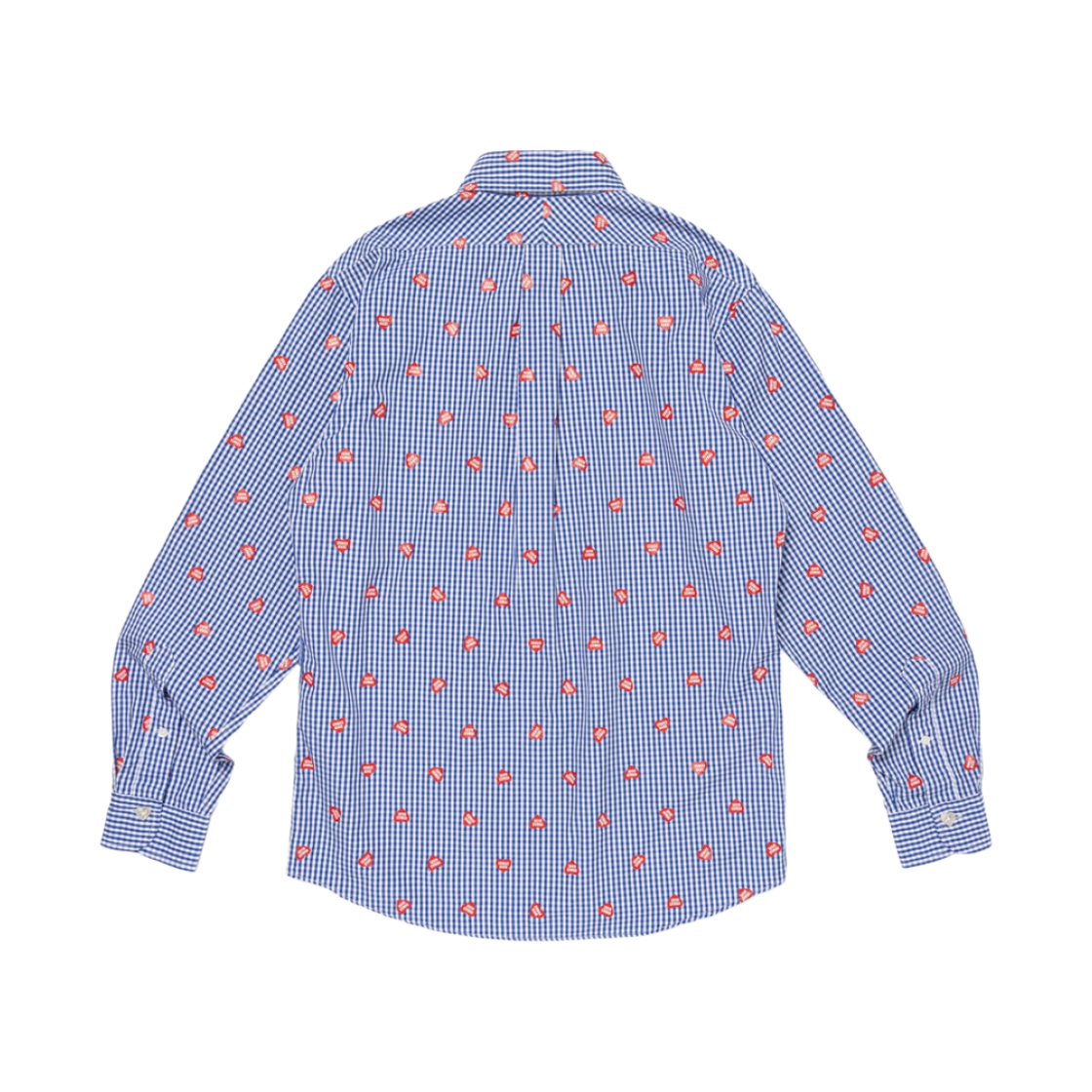 휴먼 메이드 하트 깅업 체크 셔츠 블루(Human Made Heart Gingham Check Shirt Blue) - 2