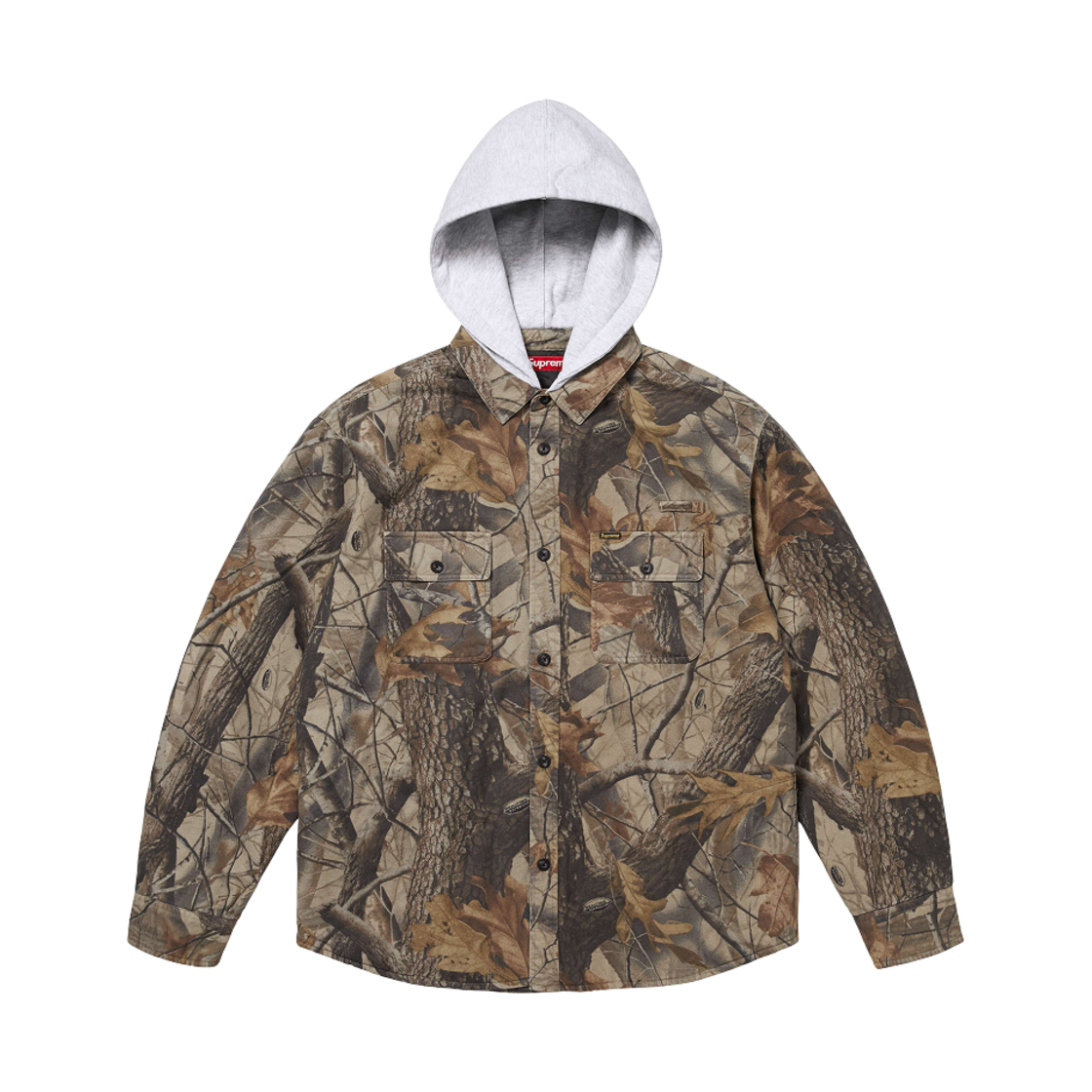 슈프림 퀼티드 라인드 후드 플란넬 셔츠 리얼트리 하드우즈 카모 - 25SS(Supreme Quilted Lined Hooded Flannel Shirt Realtree Hardwoods Camo - 25SS)