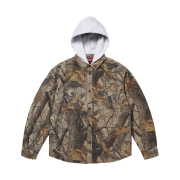 Supreme Quilted Lined Hooded Flannel Shirt Realtree Hardwoods Camo - 25SS