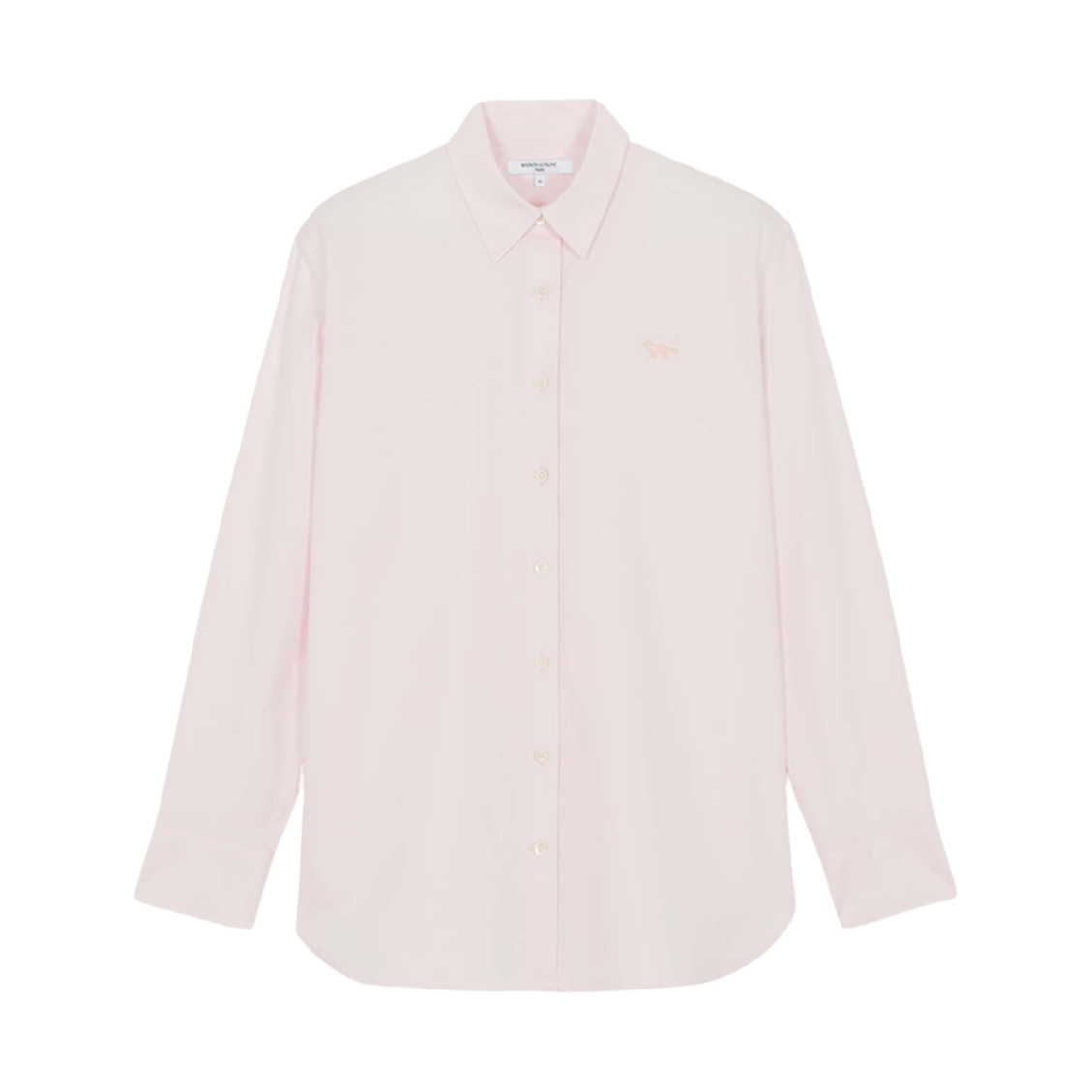 (W) 메종 키츠네 폭스 자수 클래식 셔츠 라이트 핑크