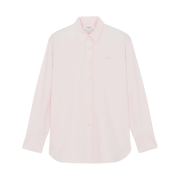 (W) Maison Kitsune Fox Embroidery Classic Shirt Light Pink