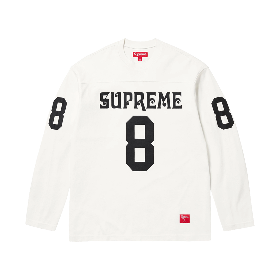 슈프림 어필리에이티드 롱슬리브 풋볼 탑 화이트 - 25SS