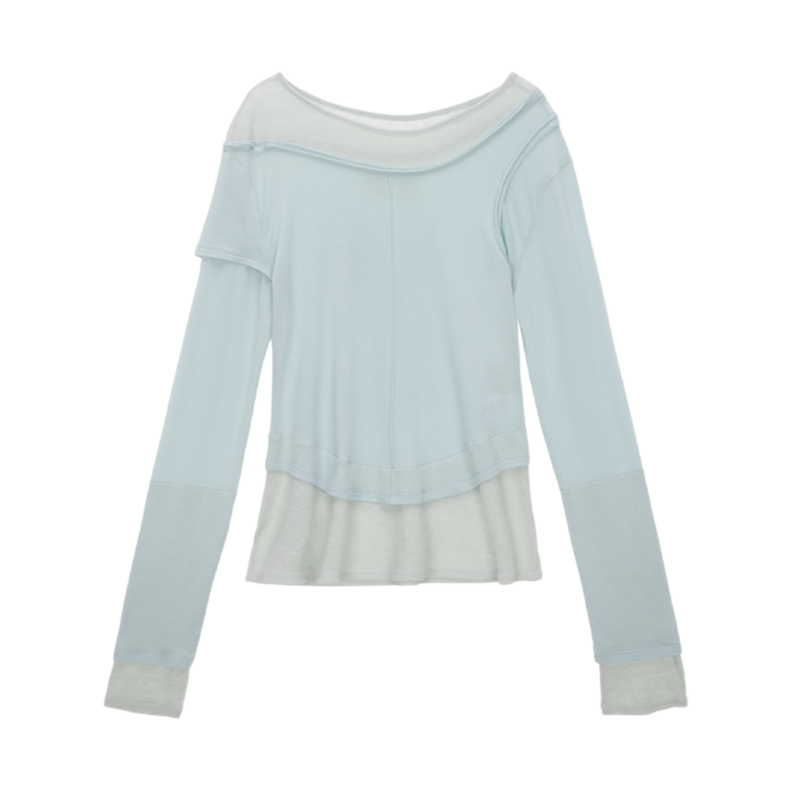 (W) 마뗑킴 투 톤 레이어드 탑 민트