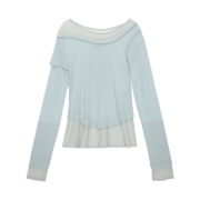 (W) Matin Kim Two Tone Layered Top Mint