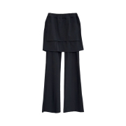 (W) Jichoi Apron Skirt Pants Black