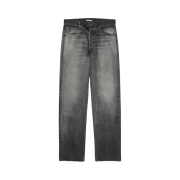 Auralee Selvedge Faded Heavy Denim Wide Pants Faded Black