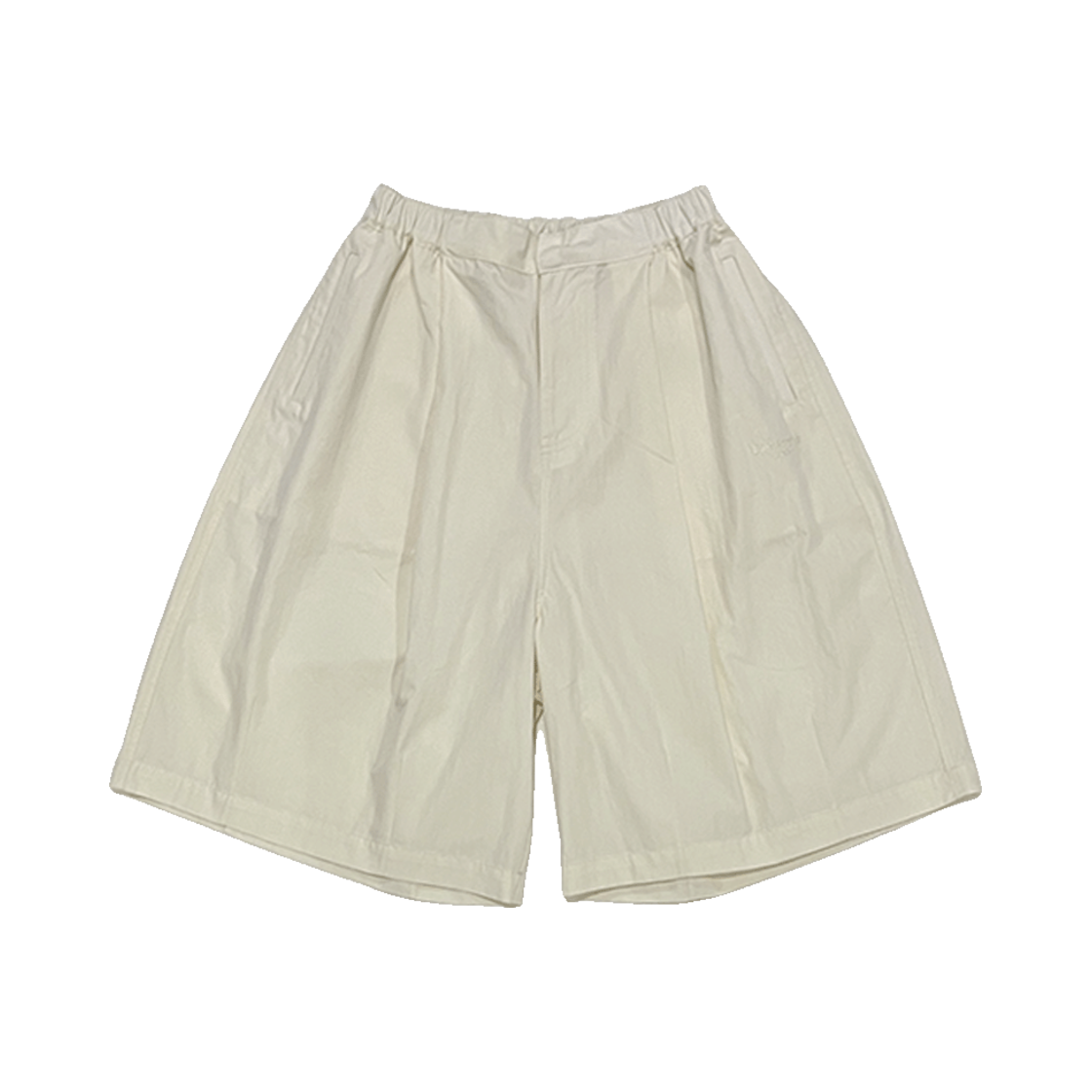 UMCM110IV Undermycar Mu.110 Original Logo Pinched hem Banding Bermuda Shorts Ivory