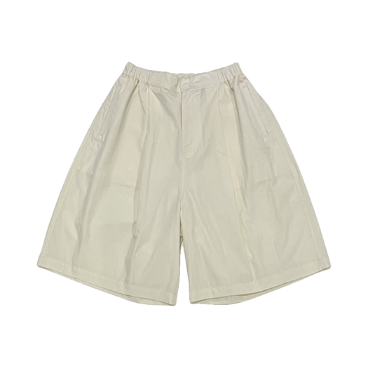 UMCM110IV Undermycar Mu.110 Original Logo Pinched hem Banding Bermuda Shorts Ivory