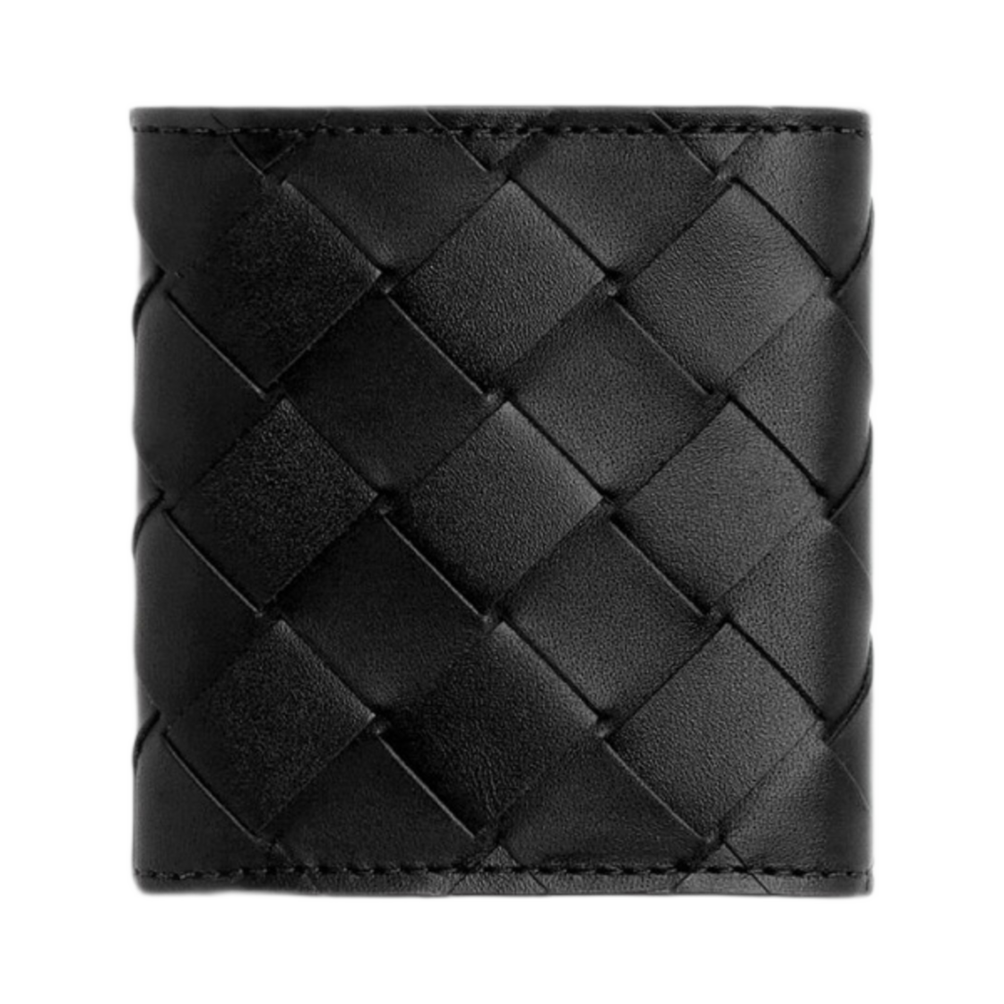 보테가 베네타 폴드 코인 지갑 블랙 레드스톤(Bottega Veneta Folded Coin Purse Black Redstone) - 3