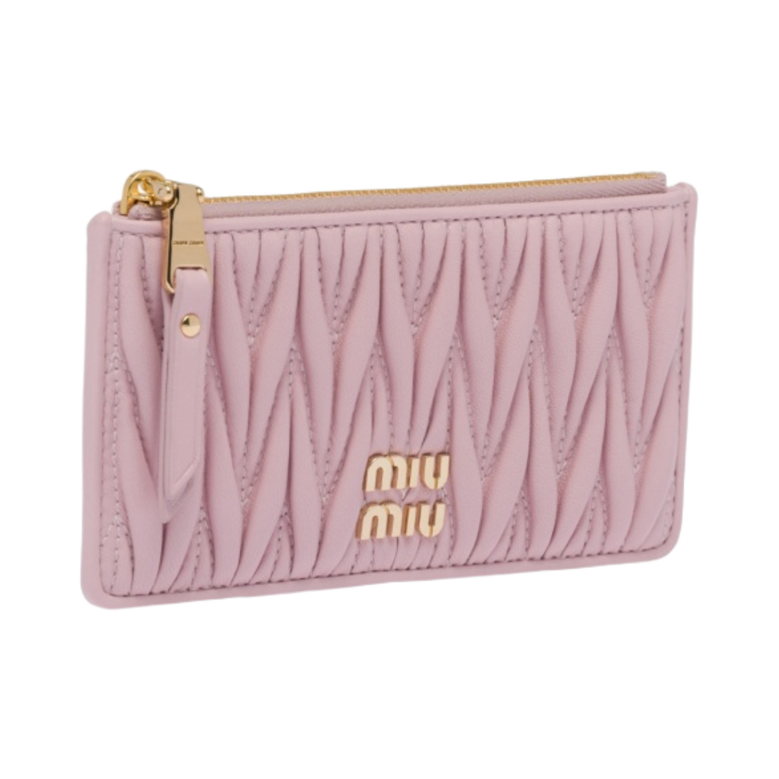 미우 미우 마테라쎄 나파 레더 엔벨로프 지갑 앨러배스터 핑크(Miu Miu Matelasse Nappa Leather Envelope Wallet Alabaster Pink) - 2
