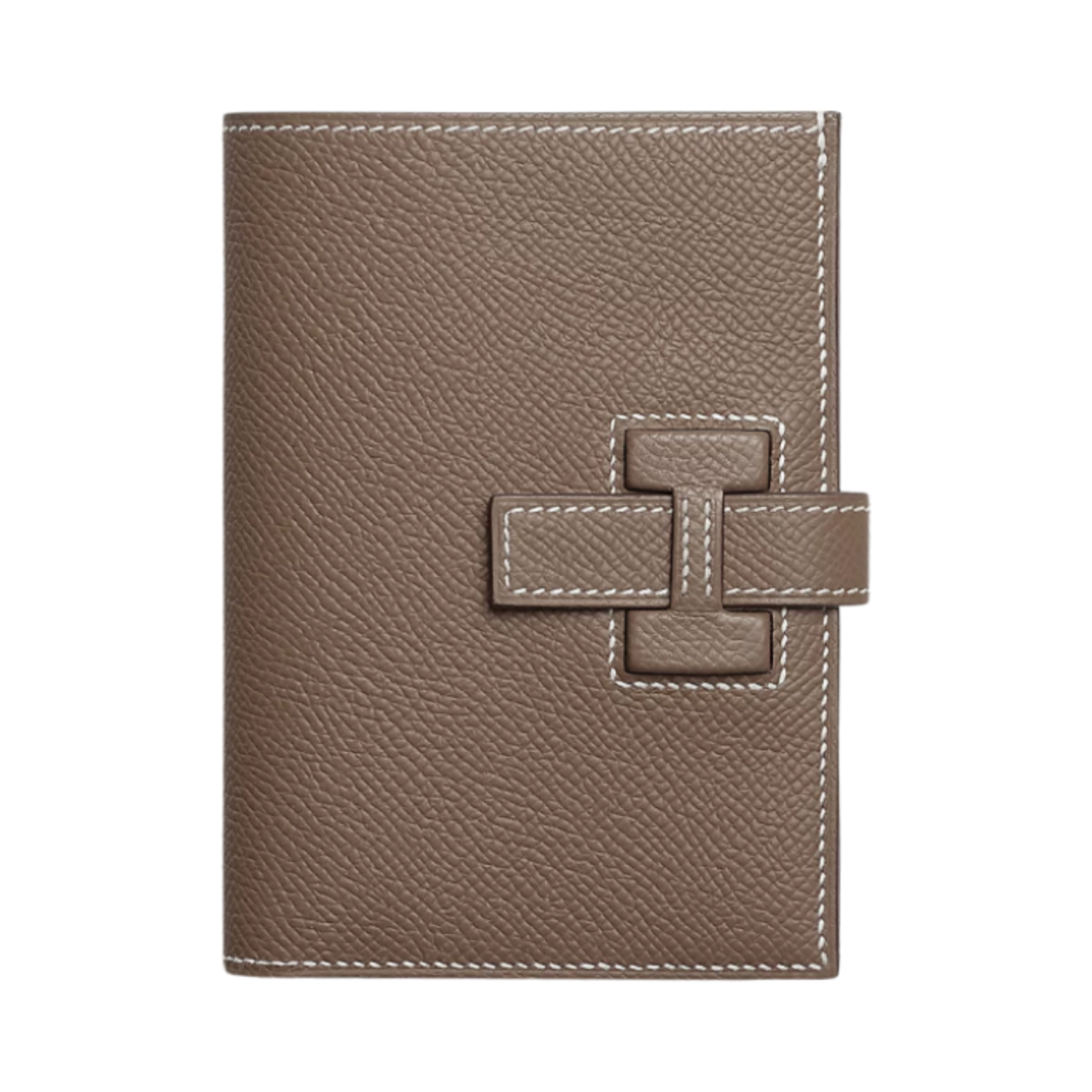 에르메스 뉴 H 빠썽 컴팩트 월렛 앱송 & 팔라듐 하드웨어 에뚜쁘(Hermes New H Passant Compact Wallet Epsom & Palladium Etoupe) - 1
