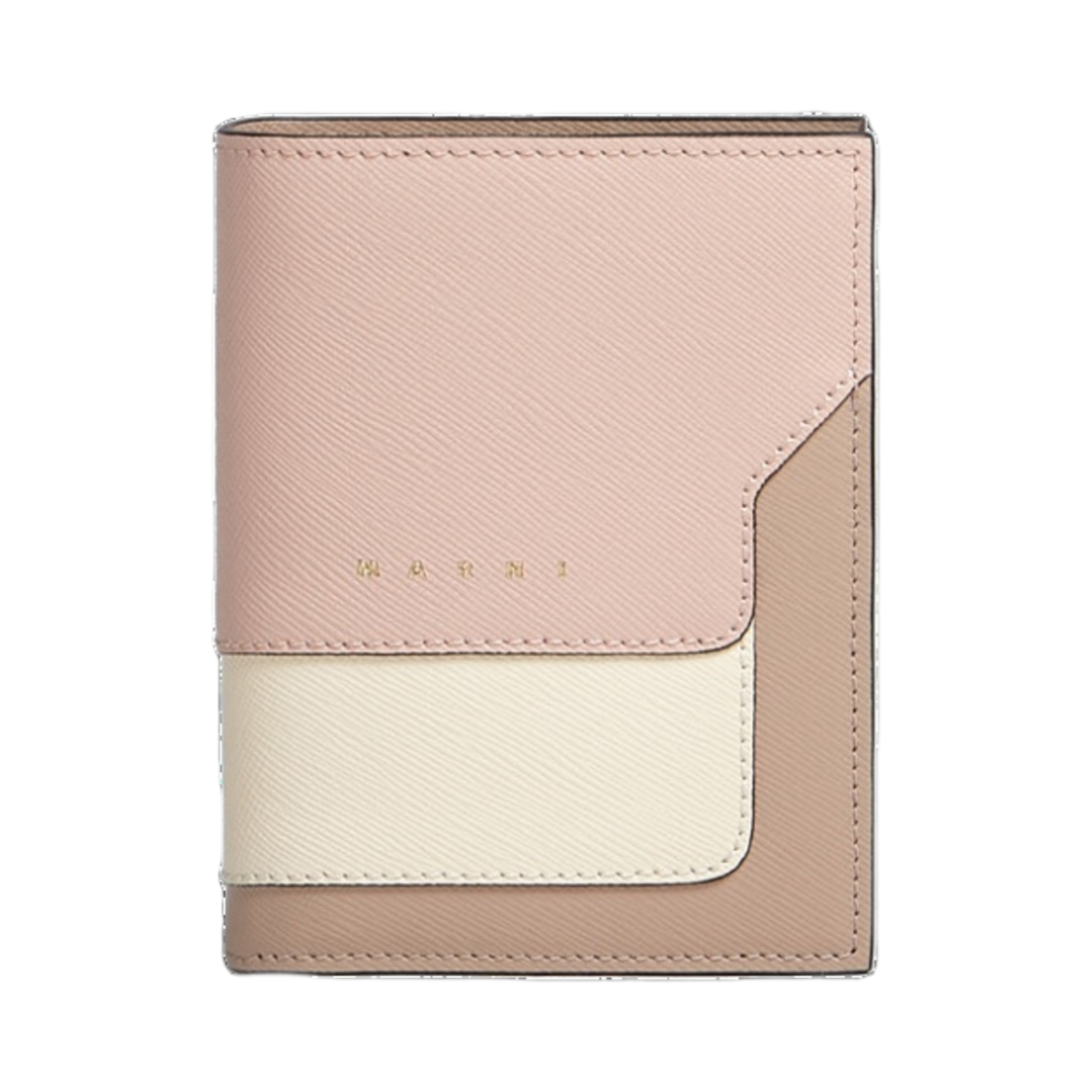 마르니 사피아노 반지갑 카멜리아 토크(Marni Saffiano Bi-Fold Wallet Camellia Talc) - 1