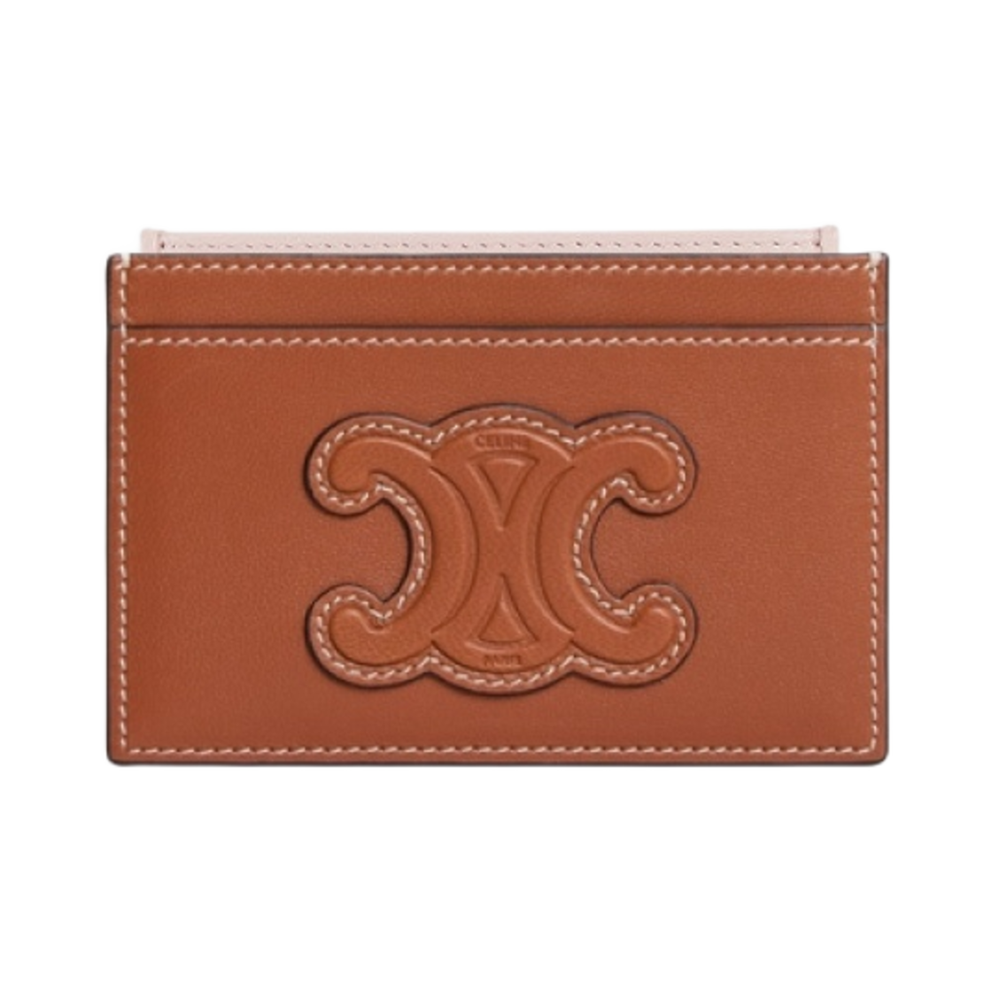 셀린느 스무스 램스킨 레더 트리옹프 카드 홀더 탄(Celine Card Holder Cuir Triomphe in Smooth Lambskin Tan)