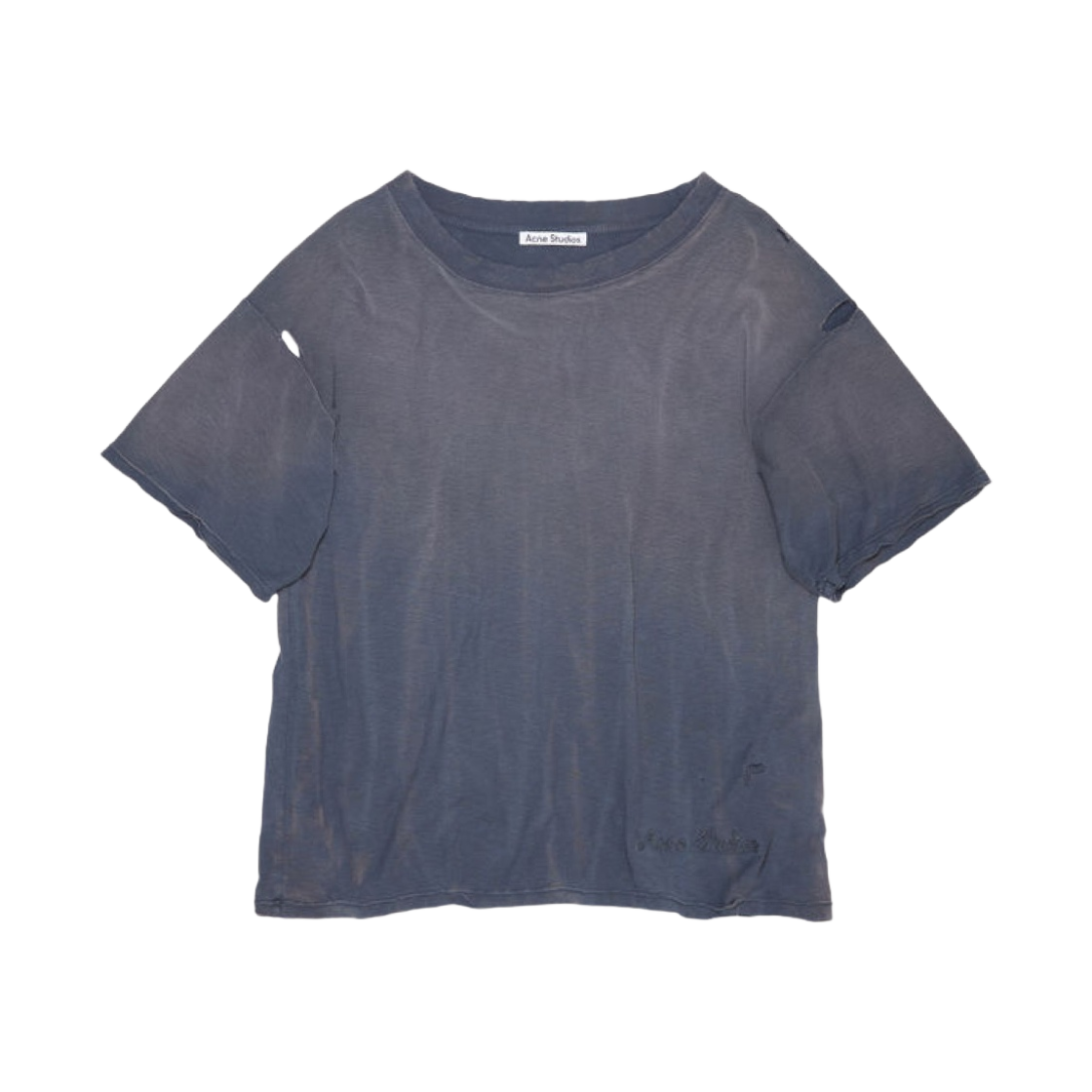 (W) 아크네 스튜디오 디스트레스드 티셔츠 더스티 퍼플((W) Acne Studios Distressed T-Shirt Dusty Purple) - 1