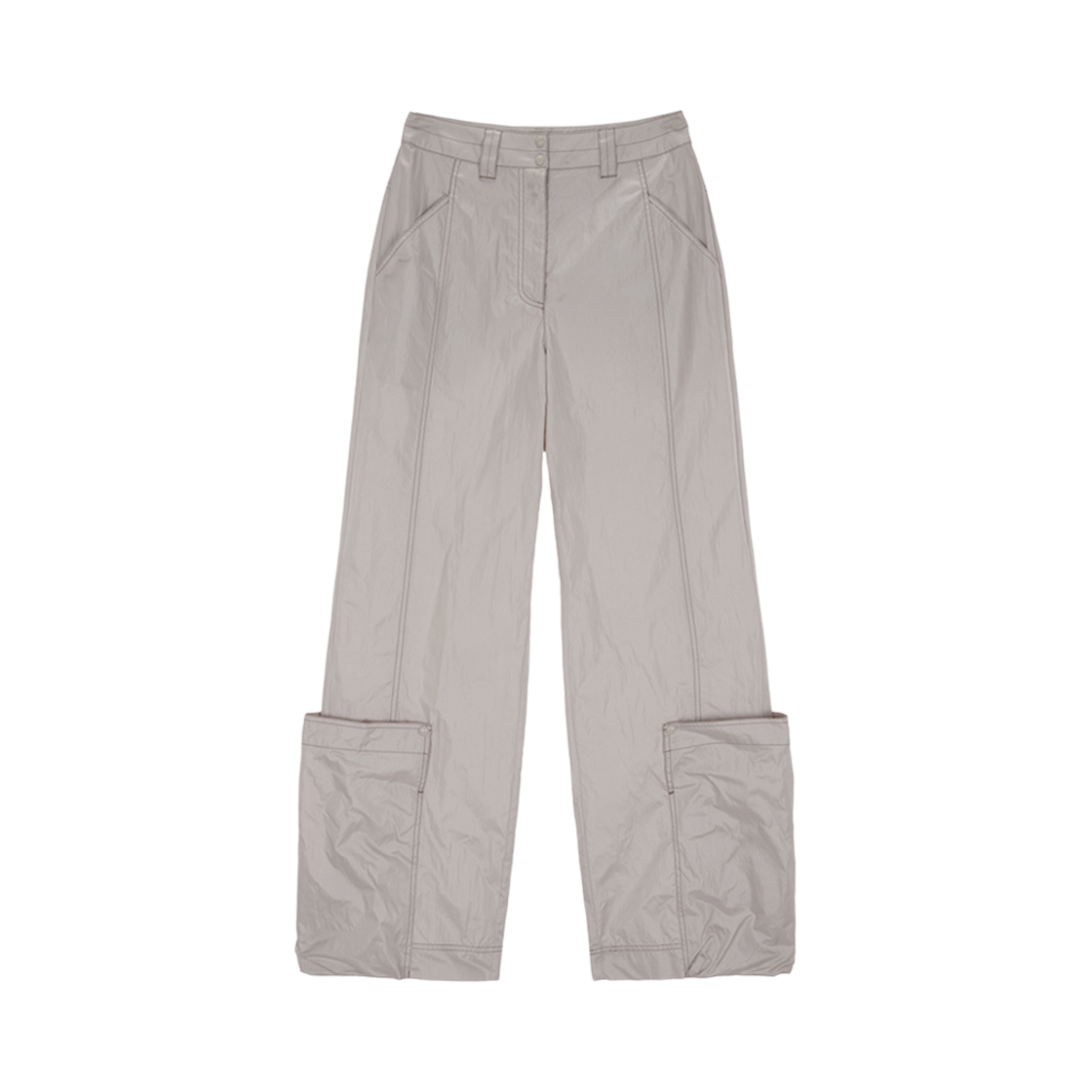 MK2411PT004M (W) Matin Kim Loose Pocket Nylon Pants Beige
