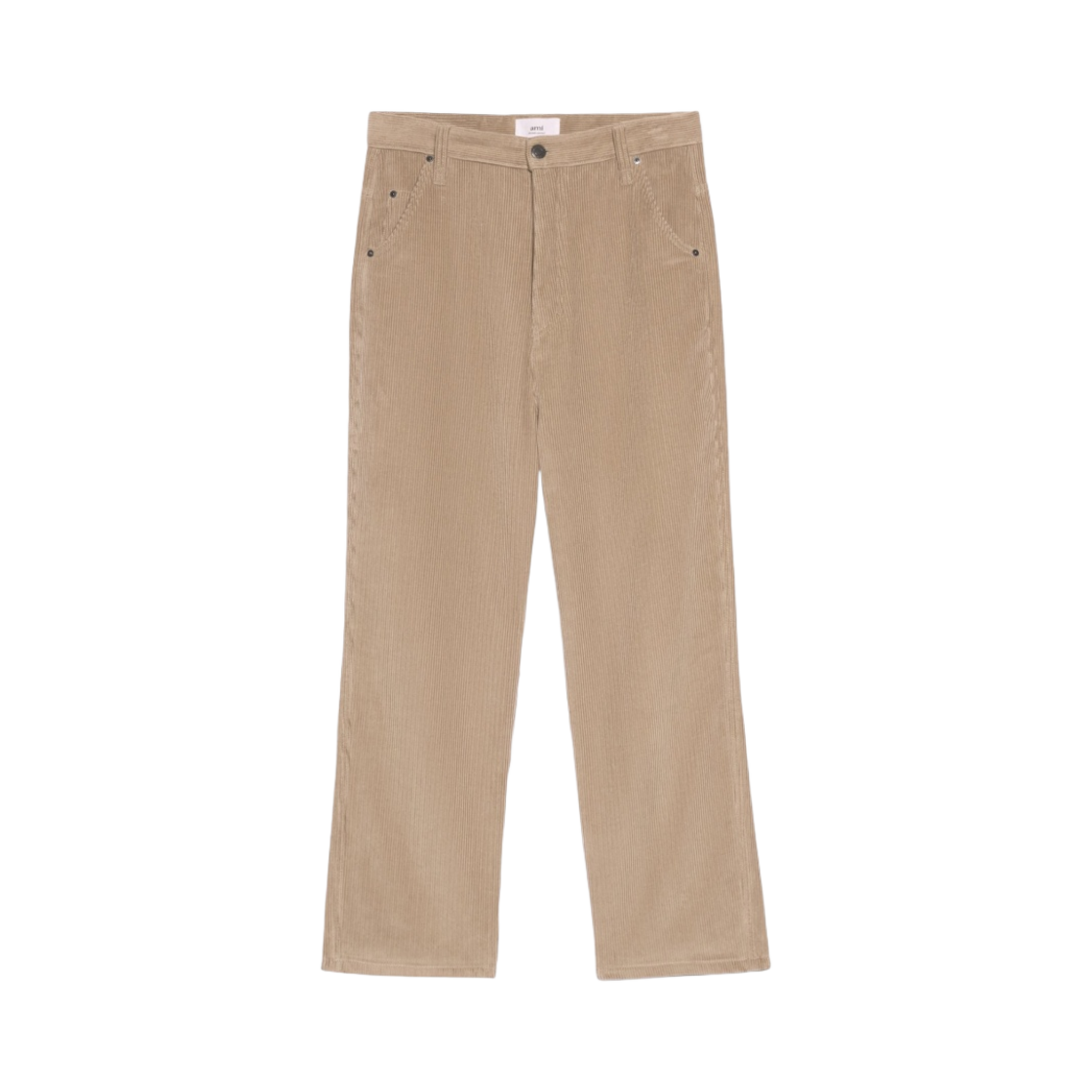 아미 알렉스 핏 코튼 코듀로이 벨벳 트라우저 베이지(AMI Alex Fit in Cotton Corduroy Velvet Trousers Beige) - 1
