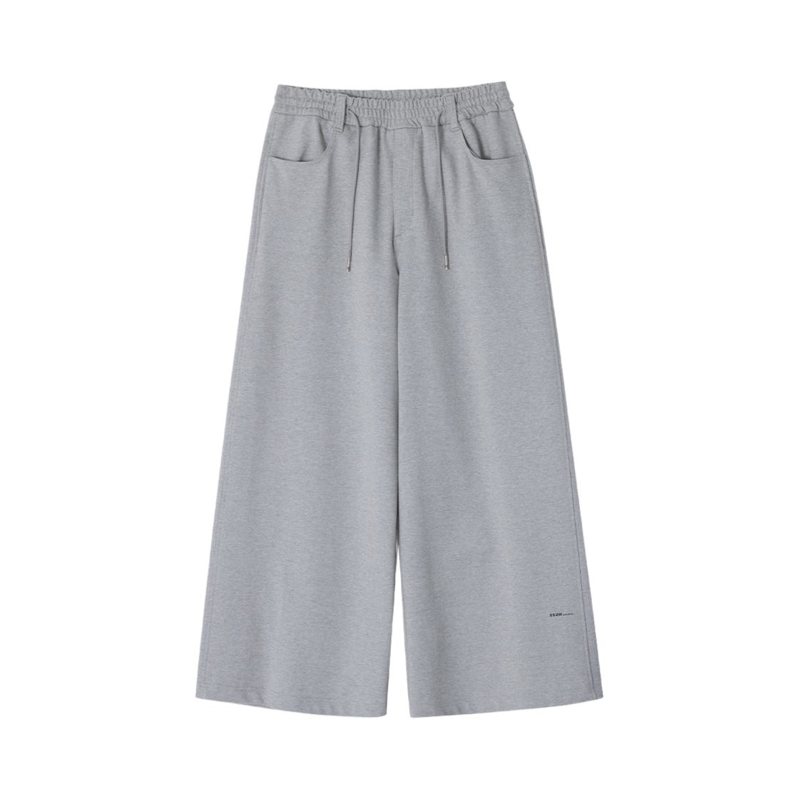 송지오옴므 SSAW 싱귤러 와이드 트레이닝 팬츠 멜란지 그레이