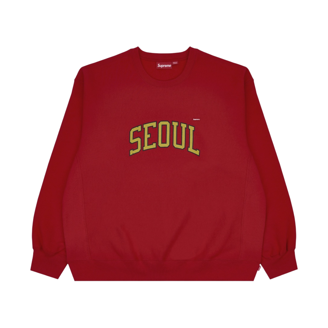 슈프림 서울 샵 스몰 박스 크루넥 레드 - 24SS(Supreme Seoul Shop Small Box Crewneck Red - 24SS)