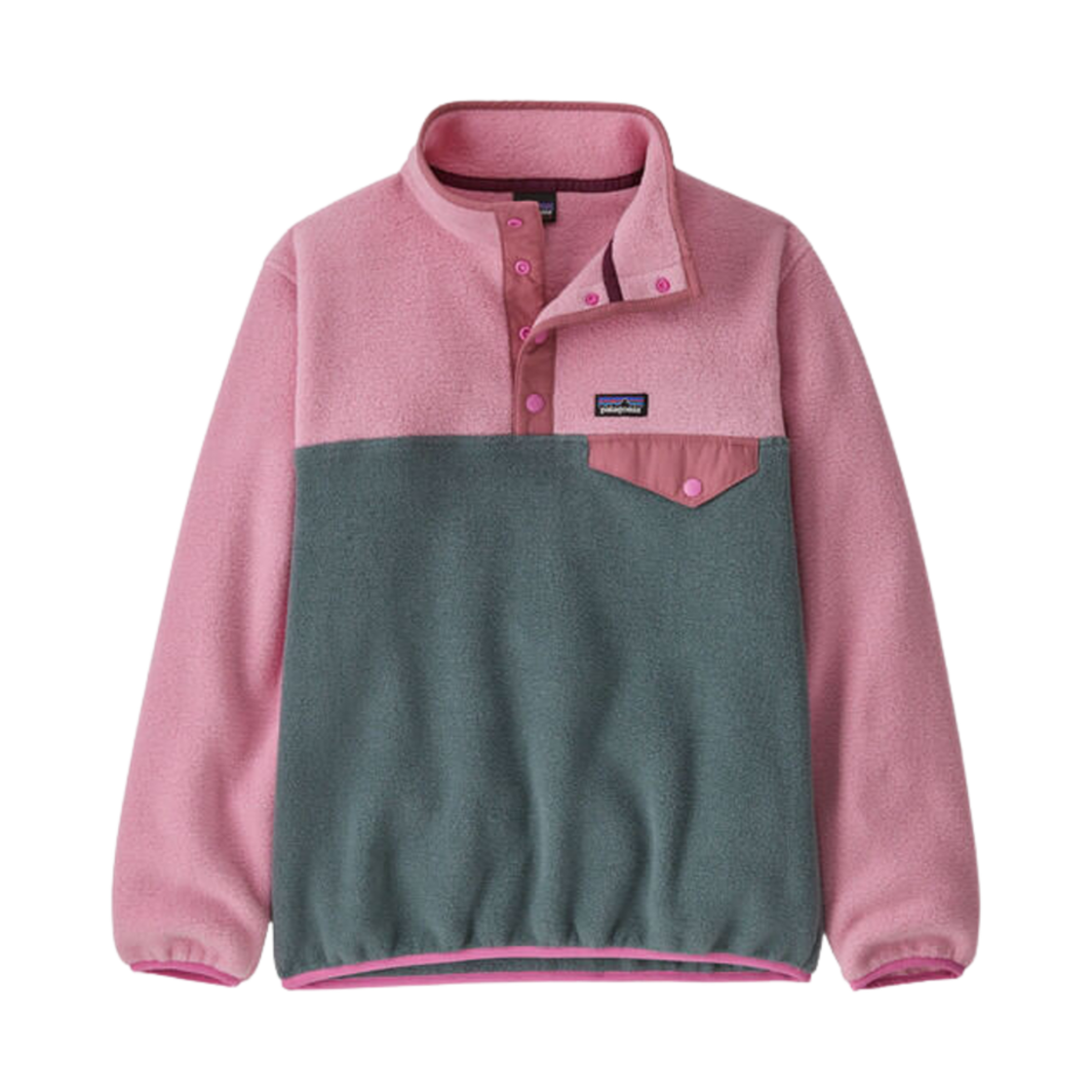 (키즈) 파타고니아 라이트웨이트 신칠라 스냅-T 플리스 풀오버 누보 그린((Kids) Patagonia Lightweight Synchilla Snap-T Fleece Pullover Nouveau Green) - 1
