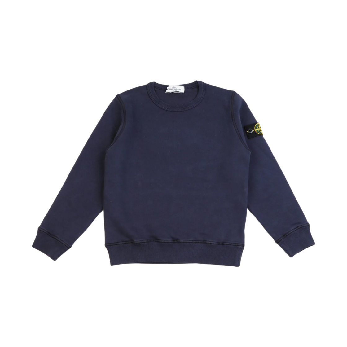 (키즈) 스톤 아일랜드 61340 코튼 플리스 크루넥 스웨트셔츠 네이비 블루 - 21FW((Kids) Stone Island 61340 Cotton Fleece Crewneck Sweatshirt Navy Blue - 21FW) - 1