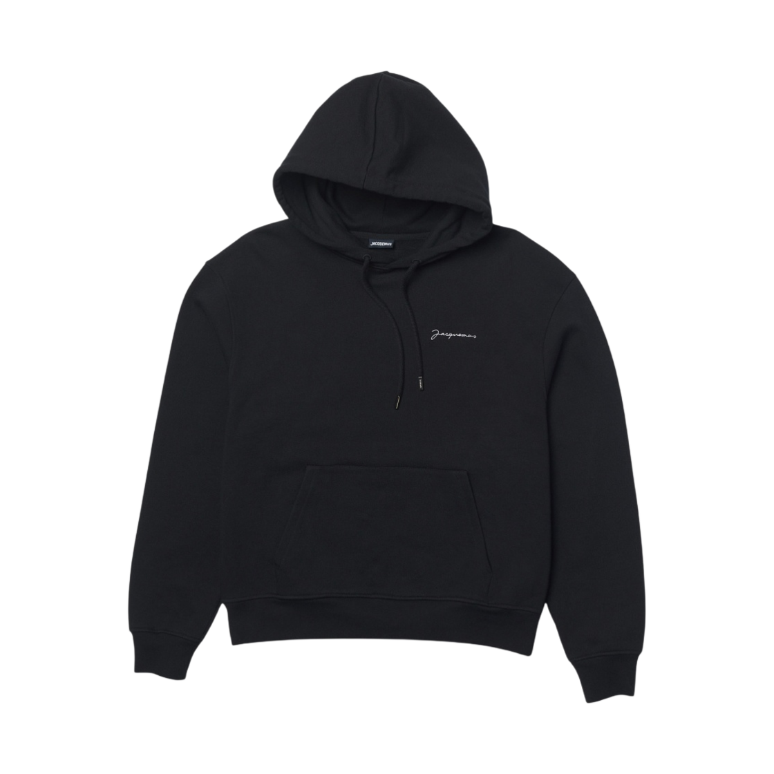 226JS310-2120-990 Jacquemus Le Sweatshirt Brode Embroidered Logo Hoodie Black