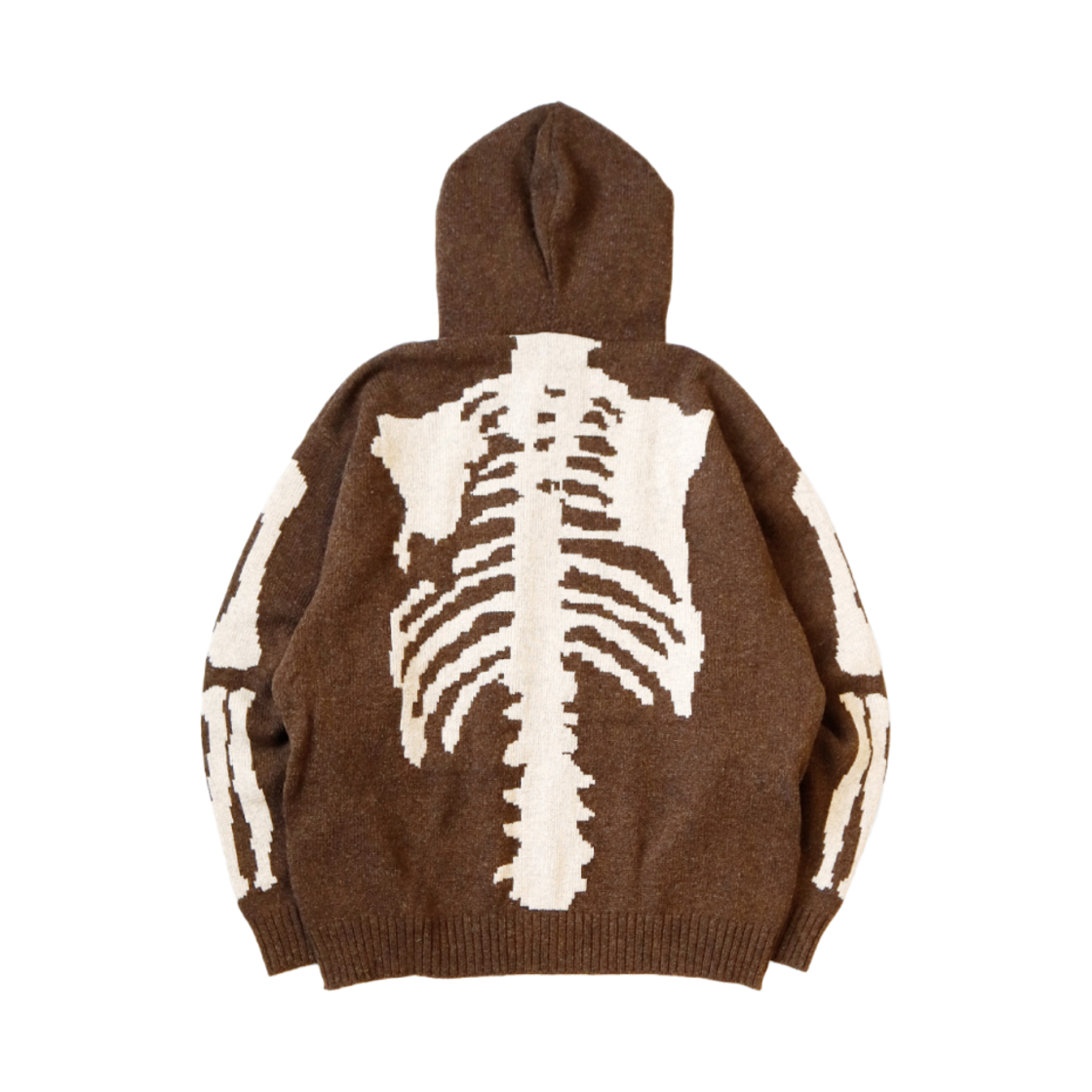 K2410KN079 Kapital 5G Wool Bone Hooded Sweater Brown
