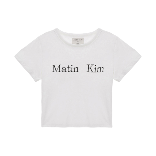 W) 마뗑킴 슬릿 핀턱 포인트 크롭 탑 화이트 | Matin Kim | KREAM
