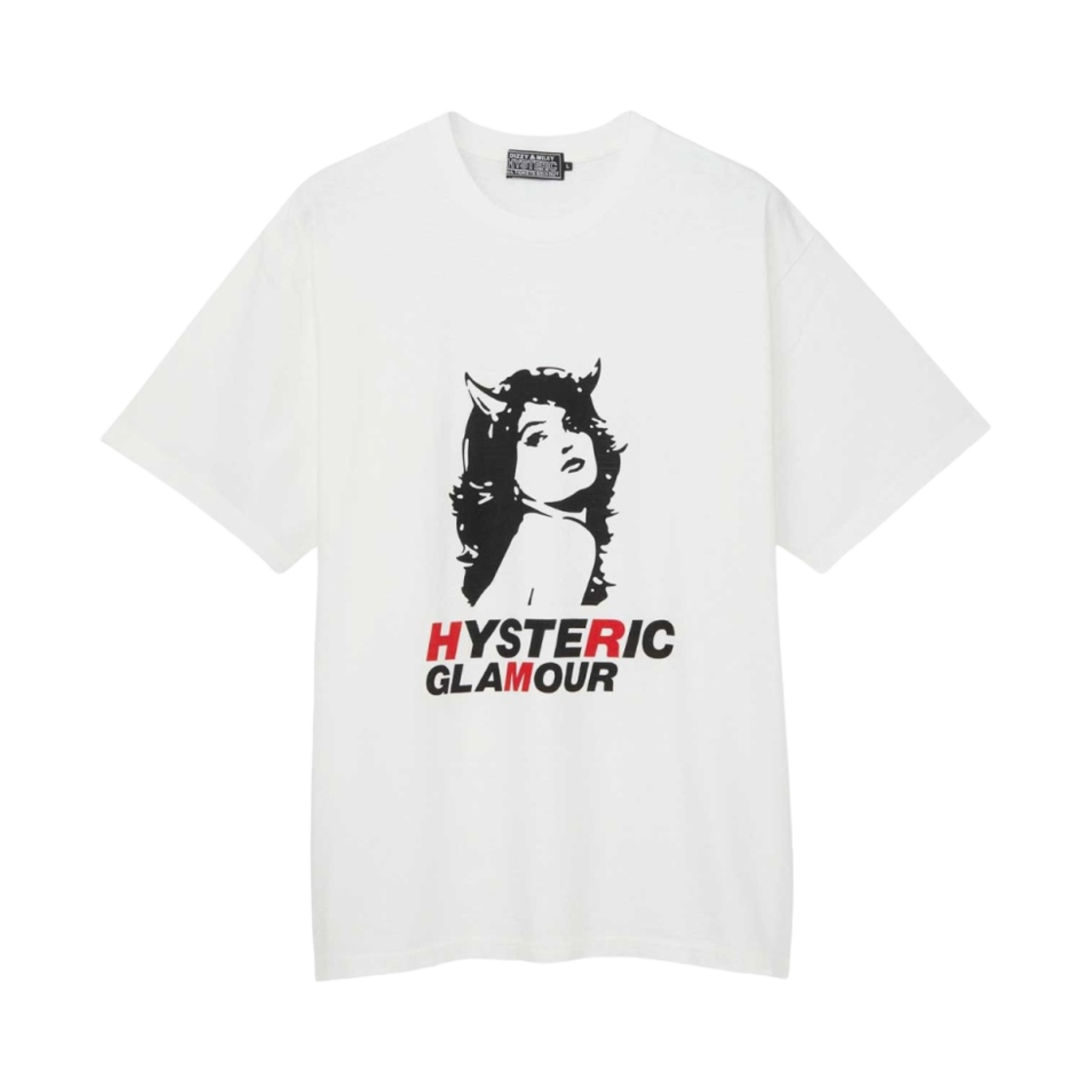 히스테릭 글래머 투톤 데빌 티셔츠 화이트(Hysteric Glamour 2Tone Devil T-Shirt White) - 1