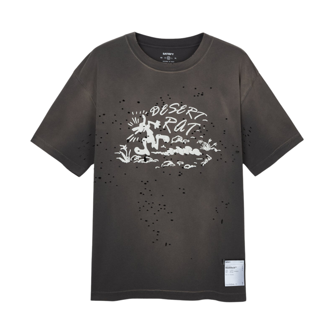 11006-SBC-DRA Satisfy Mothtech T-Shirt Sun Bleached Charcoal