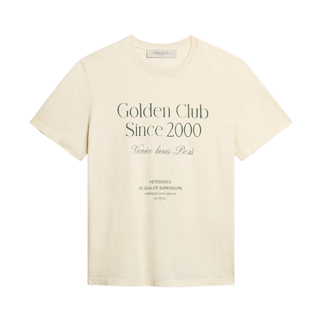 골든구스 골든 클럽 신스 2000 티셔츠 아이보리(Golden Goose Golden Club Since 2000 T-Shirt Ivory)