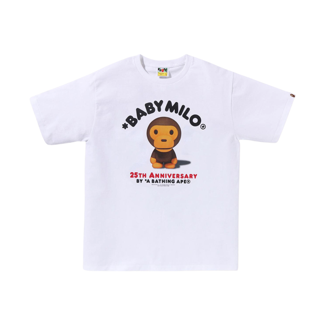 베이프 베이비 마일로 25주년 포토 티셔츠 화이트(BAPE Baby Milo 25th Anniversary Photo T-Shirt White)