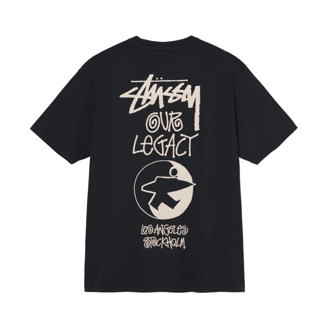스투시 x 아워레가시 서프맨 피그먼트 다이드 티셔츠 블랙 - 21FW(Stussy x Our Legacy Surfman Pig. Dyed T-Shirt Black - 21FW)