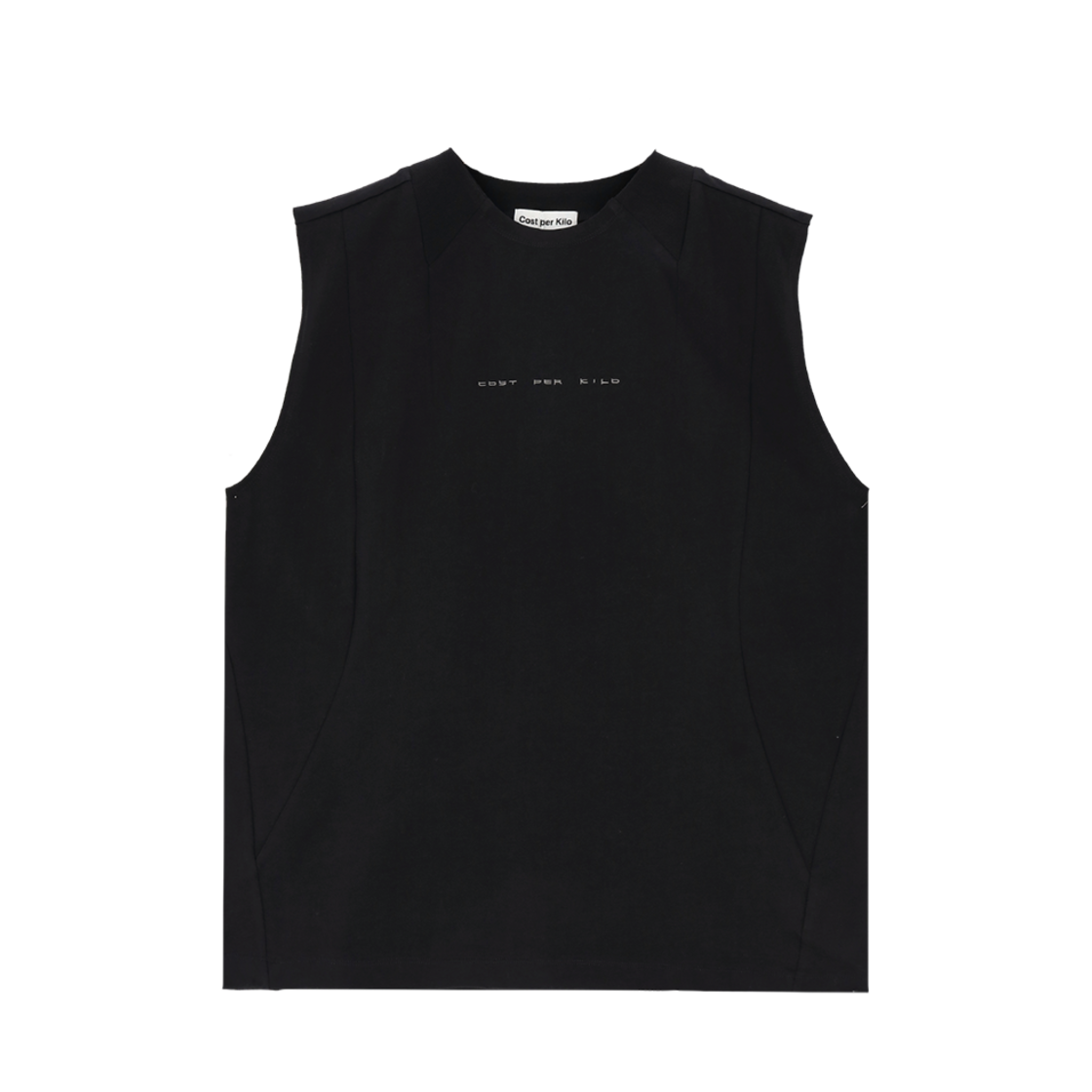CK25SSTS15_BK Cost Per Kilo Crew Neck Sleeveless Black