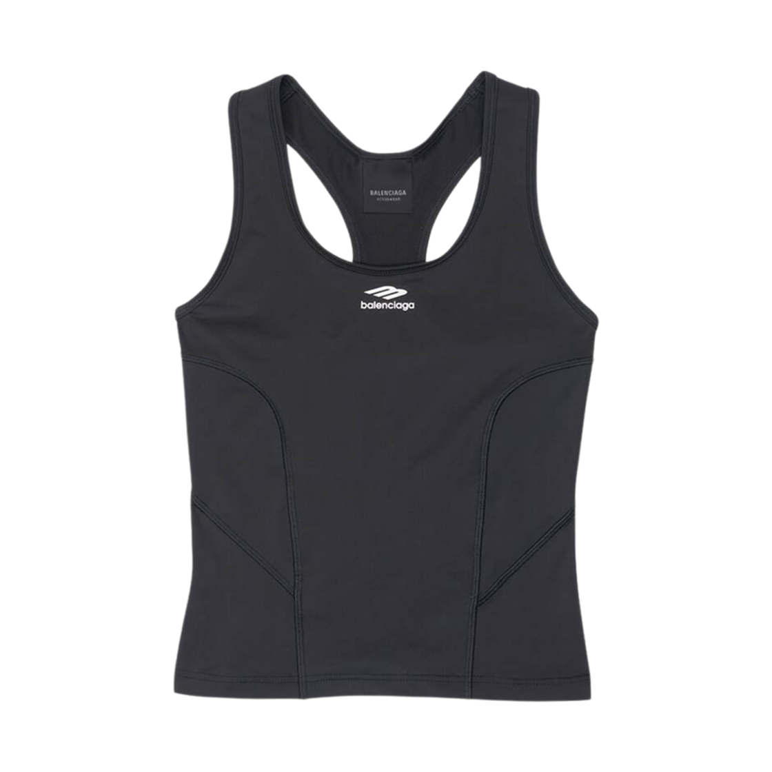 (W) 발렌시아가 3B 스포츠 아이콘 애슬레틱 탱크탑 블랙