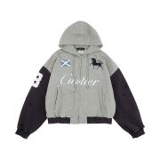 Project G/R Cuntier Zip Hoodie Melange Grey