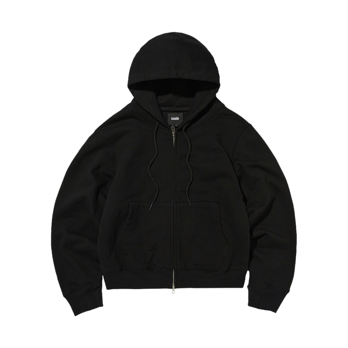 스웨이드 베이직 후드 집업 블랙(Suade Basic Hood Zip Up Black)
