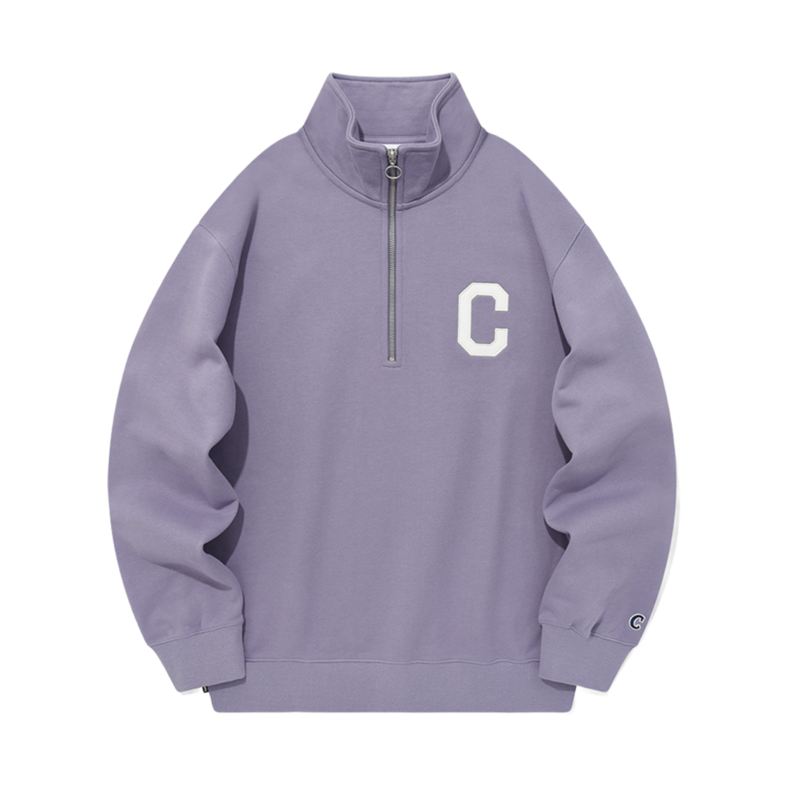 CO2303CR13LV Covernat C Logo Half Zip Up Sweatshirt Lavender