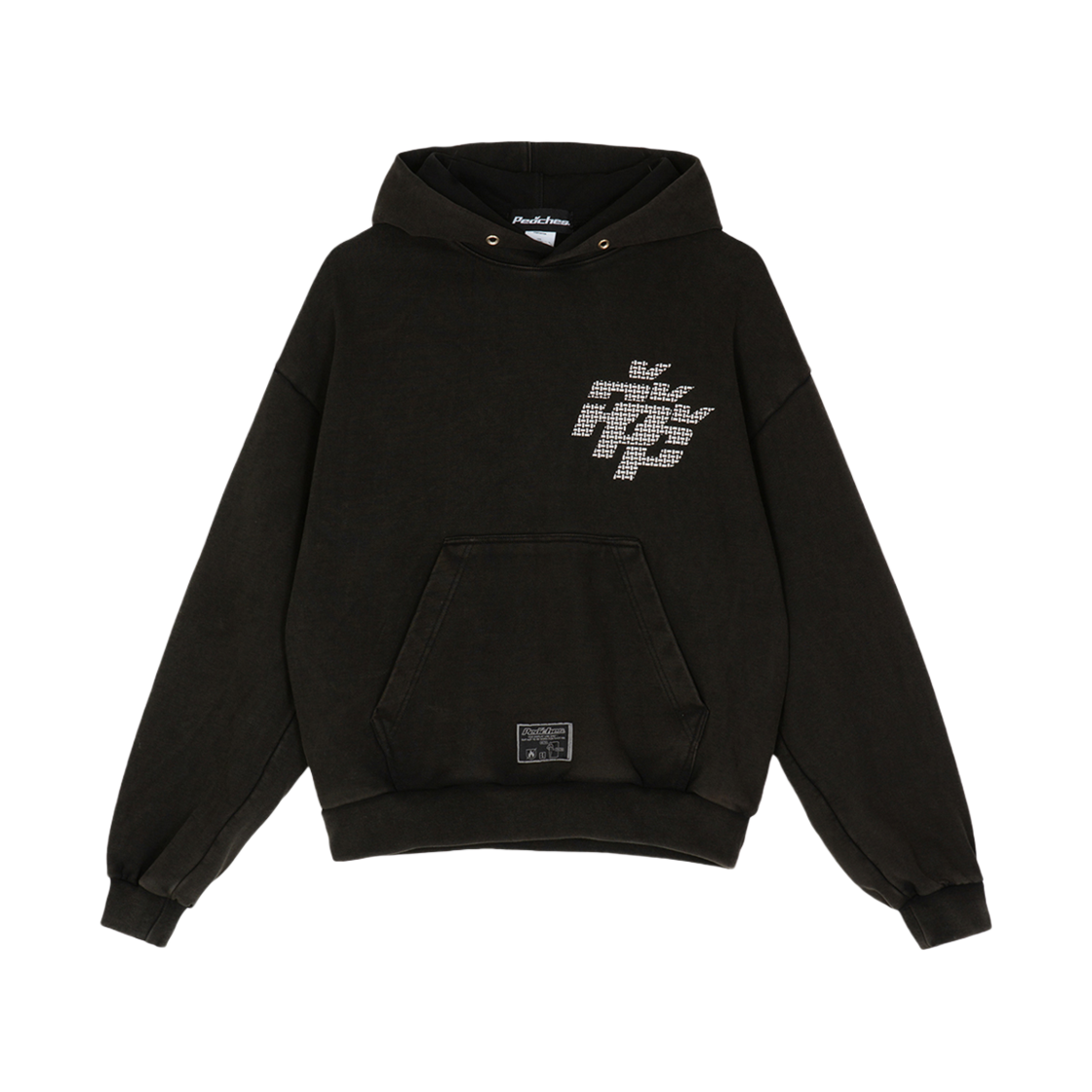 피치스 버켓 시트 로고 후디 블랙(Peaches Bucket Seat Logo Hoodie Black)