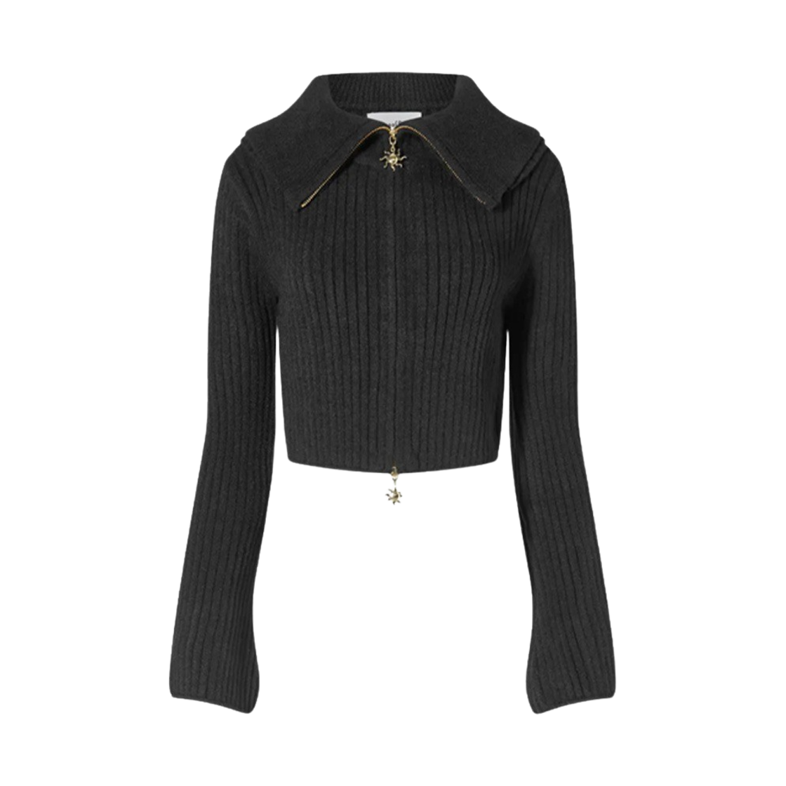 HSAA443RB House of Sunny Women Double Collar Peggy Cardigan Black - 대표 이미지 #1