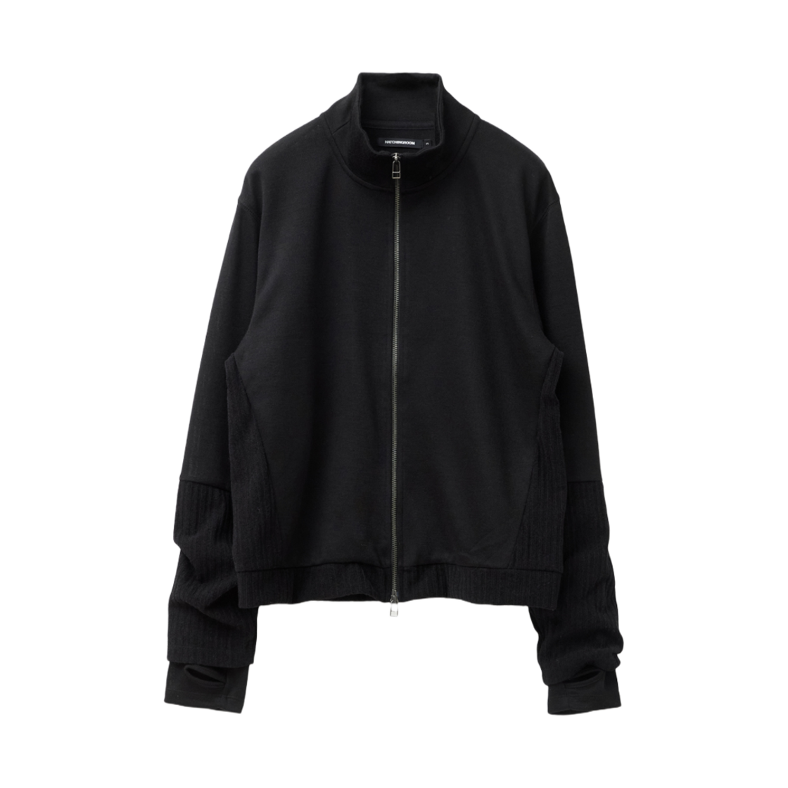해칭룸 더블 슬리브 트랙 가디건 블랙(Hatchingroom Double Sleeve Track Cardigan Black)