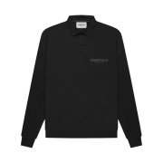 Essentials The Core Collection Long Sleeve Polo Black