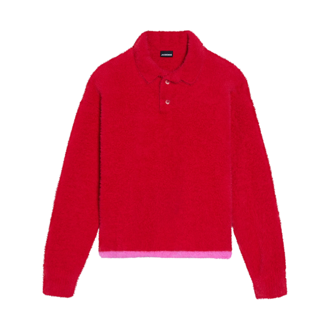 자크뮈스 르 폴로 네브 플러피 롱슬리브 폴로 레드(Jacquemus Le Polo Neve Fluffy Long Sleeve Polo Red) - 1