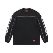 Supreme Paneled Piping L/S Top Black - 25SS