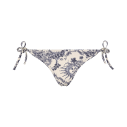 (W) Dior Bikini Bottom White Navy Blue Toile Soleil Motif