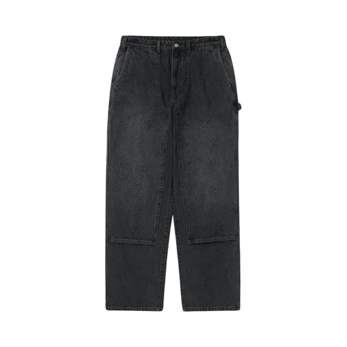 디스이즈네버댓 x 그레이트풀 데드 라이트닝 데님 카펜터 팬츠 블랙